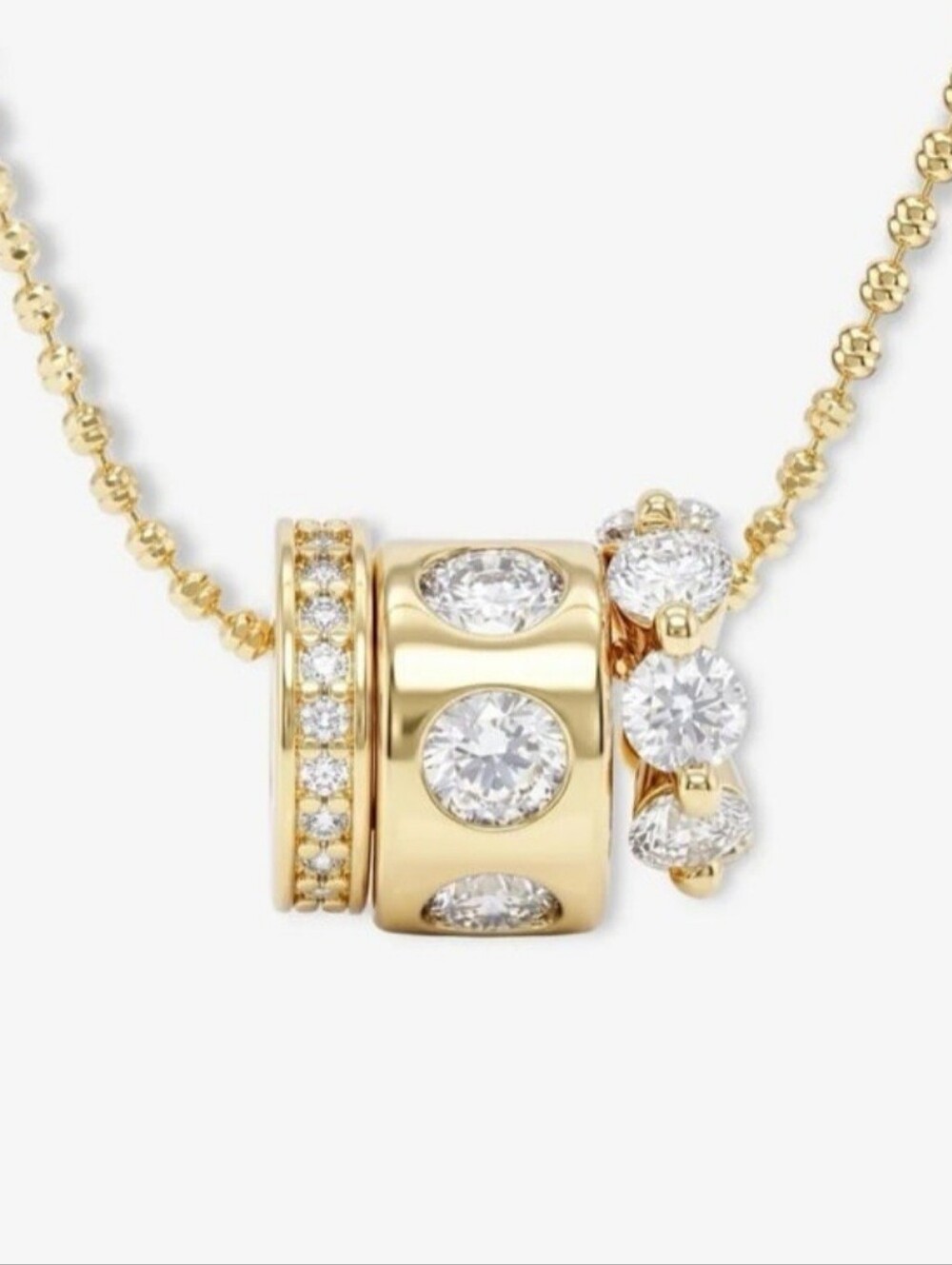 NWT! Melinda Maria Ashley Topanga Necklace. Gold/White Diamondettes. Gorgeous!